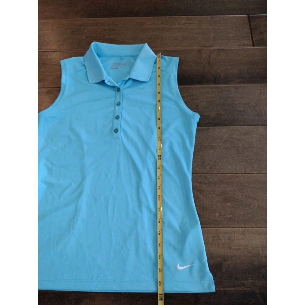NIKE GOLF Women's Tour Performance sky blue Polo Collared sleeveless top S